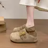 Mocasines y zapatos de dos vías, nueva colección otoño/invierno 2026, con tacón oculto, diseño completamente cerrado, zapatos de mujer estilo Birkenstock, Mary Jane planos