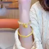Nuevo Pulsera de Cristal Dorado Imitación Estilo Chino Gordito Fortuna Diseño de Nicho Ins Estilo Nacional de Gama Alta Pulsera Atrae Riqueza Regalo para Mujeres