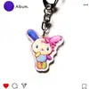 Chaveiro Pingente Coelho Florido Acrílico Dupla Face Desenho Animado Anime Jogo Mercadoria Mochila Acrílica Presente