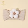 Otoño e Invierno Banda para el Cabello de Bebé Delgada Protección de Fontanela Accesorios para el Cabello de Niñas Estilo Ins Lazo Banda para el Cabello Flor Adorno para la Cabeza de Bebé