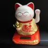 2018 Gato da Sorte Solar Boneca Enfeites de Carro Desenho Animado Acenando Gato de Bênção Decoração de Carro Primeira Geração de Cabelo