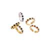Latão banhado a ouro 18K europeu e americano retro anel de pedra natural moda personalidade nicho design sentido anel aberto feminino