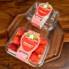 Caja de Fresa y Crema Ruili Celebridad de Internet Caja de Empaque para Pastel de Bayas Caja Desechable para Llevar Tiramisú Mousse