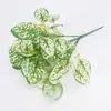 Plantas artificiais, folhagens para paredes de paisagismo, plantas falsas, folhas artificiais, variedades de 5 e 7 cabeças, folhas de grama ornamental, decorações de paisagismo interno, tendências populares da internet