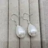 Estilo Retro Tendencia Nacional Gota de Agua Perla Geométrico Ganchos para Orejas de Plata de Ley S925, Lujo Ligero, Gama Alta, Dulce, Suave, Temperamento Femenino
