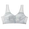 Ropa interior de encaje para la madre de Zhang Yan para mujeres de mediana edad y mayores sin aro de acero, sujetador tipo chaleco de algodón, fino, cómodo, con cierre frontal, sujetador para mujer