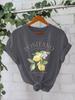 Camiseta de algodón puro de verano europeo y americano, manga corta, cuello redondo, comercio exterior transfronterizo, camiseta estampada con patrón americano, fábrica de comercio exterior femenina
