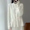 Nuevo Cárdigan de Lana Trenzada Tejido para Mujer, Diseño de Cuello Redondo, Cordón en la Cintura para Otoño e Invierno, Adelgazante Mercerizado