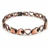 Pulsera magnética hueca de corazón de oro desmontable para mujer transfronteriza, joyería hecha a mano de lujo ligero, no se decolora, venta al por mayor