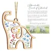 Fabricante de Procesamiento Personaliza Regalos Creativos, Elefante de Amistad Fraternal Artesanía de Madera, Adornos para Árbol de Navidad, Suministro Transfronterizo