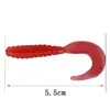 Señuelo de cola simple multicolor de fábrica de 3,5 cm, 5,5 cm y 7 cm, cebo blando biónico, cebo de gusano y gusano.