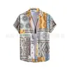 Camisa nueva de verano para hombre europea y americana, impresión digital 3D, simple, hawaiana, casual, moda, manga corta, polo