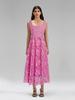 Vestido Vic de Moda Sencillo Calado Grande Oscilante 2025 Verano Nuevo Sin Mangas Cadena Costura de Gama Alta Vestido Mujer