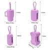 Dispensador Personalizado de Sacos de Lixo para Pets em Silicone Impressão de Logo Caixa de Armazenamento para Passeio de Cachorro Caixa de Sacos de Fezes a Laser