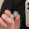 Anillo Floral Hueco para la Punta del Dedo para Mujer, Moda de Alta Gama, Anillo Abierto Elegante y Lujoso, Anillo para el Dedo Índice Estilo Ins