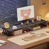 Soporte Elevador para Computadora de Escritorio Estación de Trabajo Estante de Almacenamiento para Escritorio de Oficina en Casa Elevador de Monitor de Doble Capa