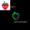 Sapato de fruta luminoso com desenho de flor e buracos, sapato decorativo de borracha macia em PVC, fivela decorativa criativa fluorescente superior