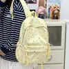 Mochila linda estilo coreano de dibujos animados con estrellas para estudiantes de secundaria femeninas, alto valor estético, ligera, simple, bolsa de hombro doble de gran capacidad