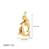Collar Colgante DIY de Oro de 18K Piedra de Nacimiento Circonita Ojo del Diablo Cruz Círculo Abierto Cierre Joyería Transfronteriza Europea y Americana