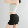 Estilo Novo de Verão Shorts de Segurança Sem Costura de Seda Gelada Respiráveis Anti-Exposição Levanta Bumbum Não Enrola Finos Shorts Três Quartos