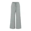 Conjunto de tres piezas para mujer estilo coreano: cárdigan casual de manga larga + top de tirantes + pantalones casuales con cordón, atuendo puro y seductor para otoño