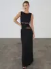 G25D047-Nuevo Producto de Primavera Vestido Malla Madura y Elegante con Diseño de Cintura Ligeramente Revelador Retorcido Ajustado Aspecto Adelgazante