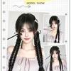 Trenzas Postizas para Niñas Estilo Chino Trenzas Infantiles Celebridad de Internet Estilo Ballet Lazo Trenzas Boxeadoras Postizo Doble Cola de Caballo