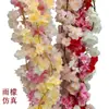 Comercio Exterior Flor Artificial Decoración de Boda 135 Flor de Cerezo Ratán Fabricante Venta Directa Mayorista Flor de Cerezo Colorida Aire Acondicionado Enrollado