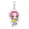 Llavero Acrílico Demon Slayer Colgante Transfronterizo Mochila Venta al por Mayor Regalo Grupo de Chicas Estudiantes Mercancía de Anime