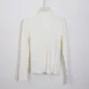 Suéter liso versátil de alta qualidade Feiyuan para mulheres, novo top interno confortável slim fit para outono e inverno