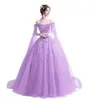 Vestido de Noche Rojo Rosado con Mangas Largas y Velos, Nuevo Estilo 2026 Vestido de Brindis de Boda Nupcial, Vestido de Noche Tipo Hada al por Mayor
