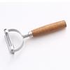Ralador doméstico de aço inoxidável dois em um multifuncional cabo de madeira faca de barbear dupla face descascador avançado de batata