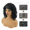 Faixa de Cabeça Preta de Cabelo Cacheado Longo para Comércio Transfronteiriço, Faixa de Cabelo Cacheado Pequena, Peruca Fofa, Faixa de Cabeça Lenço de Cabeça de Fibra de Alta Temperatura