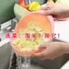 Utensílio Doméstico para Lavar Arroz Cozinha Peneira de Arroz com Furos Pequenos Bacia Grande Espessa Multifuncional para Lavar Legumes Cesta Drenante com Furos Densos
