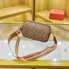 Bolsa de Venta Caliente Familia Kou para Mujer 2026 Nuevo Estilo Bolsas para Mujer de Comercio Exterior Estampado Retro Francés Correa Ancha para el Hombro Bolso Cuadrado Pequeño Bolso de Hombro