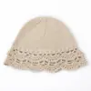 Cachemira 2026 Otoño/Invierno Nuevo Estilo para Mujer Tejido a Crochet a Mano Puro Flor Francesa Moda Sombrero Cubo Cálido Sombrero de Punto