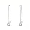 Pendientes de flor de circón superbrillantes, coloridos, de moda, cibercelebridad, ligeros, de lujo, de alta gama, largos, con botón