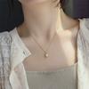 Dulce y Fresco Collar de Perlas de Cacahuete para Mujer, Estilo Romántico Francés, Elegante Cadena para Clavícula de Commuter, Cadena de Suéter de Moda