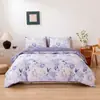 Juego de sábanas con estampado floral digital de tres piezas para comercio exterior transfronterizo, estilo europeo y americano, juego de ropa de cama cepillada
