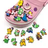 Encantos de Zuecos de Dibujos Animados de la Nueva Película de Mario Decoración Personalizada para Zapatos de Jardín Accesorios Venta al por Mayor