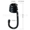 Gancho de Corda Estilo Camping Outdoor 75mm Gancho de Corda Elástica Revestido de Borracha Plástico Preto Gancho de Amarração de Carga e Bagagem