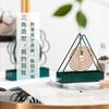 Soporte Ignífugo para Espiral Antimosquitos para Uso Doméstico, Creativo Soporte de Hierro Forjado y Sándalo, Soporte Bandeja para Espiral de Incienso, Soporte Quemador de Espiral Antimosquitos con Cenicero