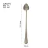 Purificación de Titanio Acero Inoxidable 304 Cuchara para Hielo con Forma de Corazón Cuchara para Postre Cuchara para Remover Miel Leche Té con Forma de Corazón Cuchara para Té Cuchara para Pastel