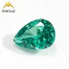 Corte de flor de hielo acero de alto carbono taladro forma de pera híbrido color blanco colección fabricantes piedra desnuda al por mayor zirconia cúbica sintética