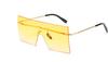 Lentes de Sol Cuadrados de Montura Grande, Lentes de Sol Reflectantes Coloridos de Moda para Mujer, Gafas de Estación Internacional 8587