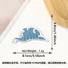 Patche Bordado Letra 26 Baleia Novo Desenho Animado Transfronteiriço Onda Azul e Branca Adesivo Termocolante Patche Decorativo Patche para Roupa