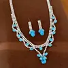 Pendientes de collar con colgante de gota de agua de circón estilo vestido de noche cadena para la clavícula moda para el trabajo joyería versátil transfronteriza europea y americana
