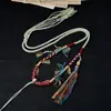 Corda para Colar Trançada Feita à Mão de Xizang Corda para Pingente Multicolorida Venda Quente Corda para Pendurar Joias Populares ao Vivo Franja Vintage