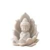 Estatueta de Buda Sentado em Lótus Fofa para Decoração de Carro e Mesa, Ornamento de Console Central Inspirado em Zen