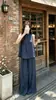 Conjunto de Moda Azul Marino Estilo Old Money para Mujer, Tendencia Verano 2026 Nuevo Llegada Top sin Mangas de Lino y Pantalones de Pierna Ancha Conjunto de Dos Piezas